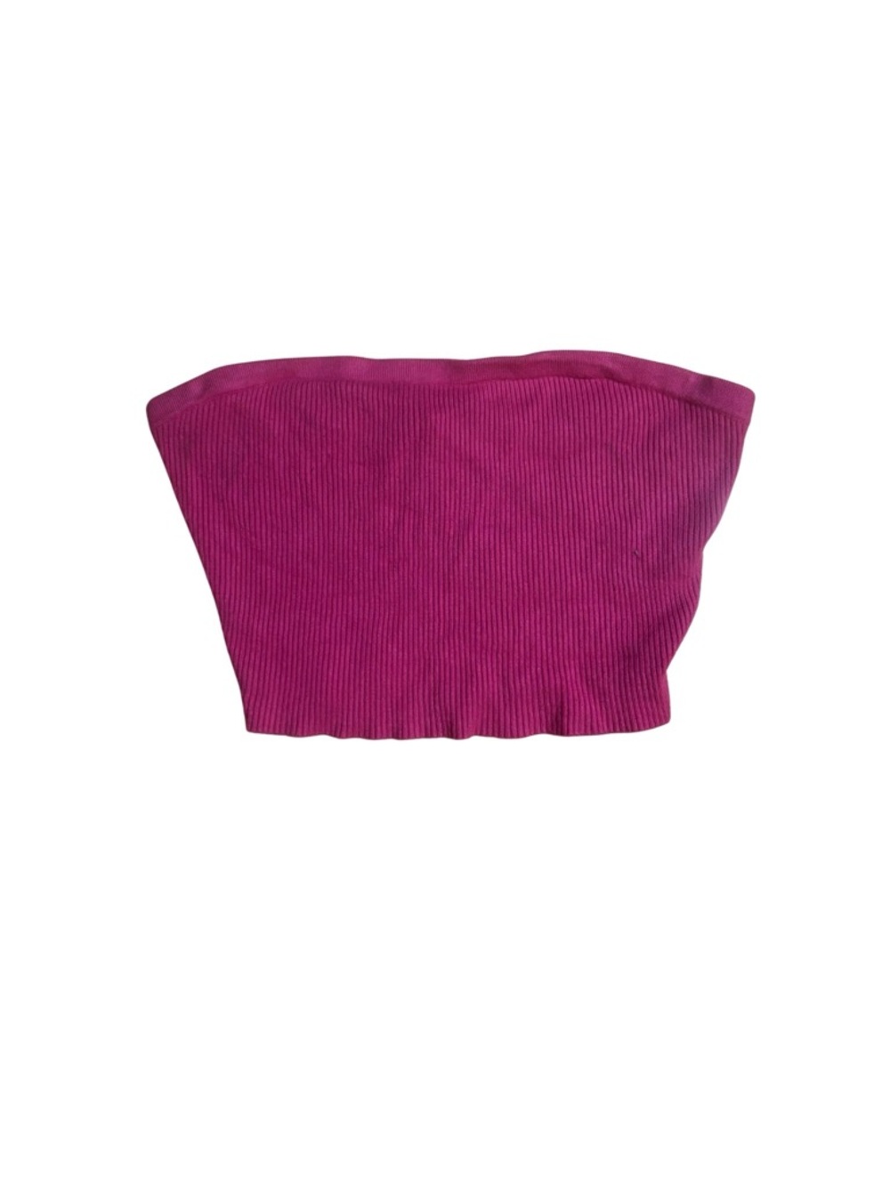 Forever 21 Ribbed Strapless Tube Top - Fuchsia